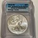 2015 P U. S. Silver Eagle Icg Bu Minted At Philadelphia Mint Mintage 79,640