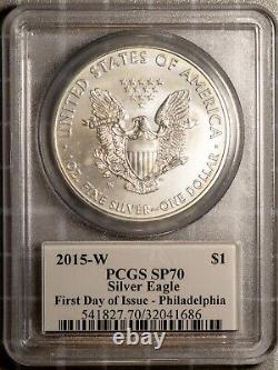 2015-W $1 Burnish Silver Eagle FDI PCGS # 32041686 Philadelphia Mercanti + Bonus