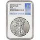 2015-W American Silver Eagle Burnished NGC MS70 First Day Issue 1st Label