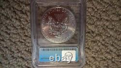 2015 (p) Silver Eagle Icg Bu'minted At Philadelphia' Mintage 79,640 Key Date