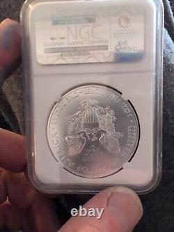 2015 (p) Silver Eagle Ms70 Ngc Bu'minted At Philadelphia' Mint Mintage 79,640