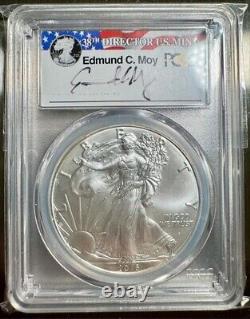2016 American Silver Eagle Proof PCGS Graded MS70 Signed Moy 1oz Silver