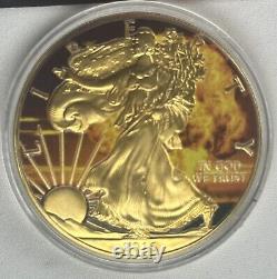 2016 NUCLEAR EAGLE 1 OZ. 999 SILVER AMERICAN EAGLE 24K #207 of 500 MINTED