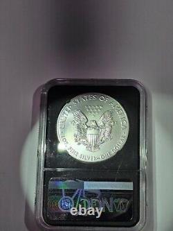 2016-S Silver Eagle 30th Anniversary Black Core Ana Cabral Signature NGC MS70