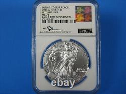 2016 W Proof and Burnished A. S. E, 30th Ann. Ltrd. Edge 2-Coin Set NGC Pf/Ms 70