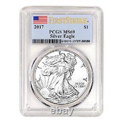 2017 $1 American Silver Eagle MS69 PCGS First Strike