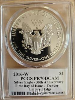 2017 $1 American Silver Eagle Ngc Ms70 First Day Of Issue Mercanti Signed Label