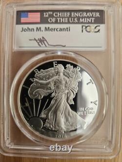 2017 $1 American Silver Eagle Ngc Ms70 First Day Of Issue Mercanti Signed Label