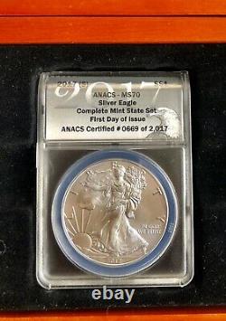 2017 ANACS MS 70 Complete Mint State Set First Day Of Issue