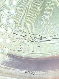 2017 American Silver Eagle Coin MINT ERROR STRUCK THROUGH GREASE ANACS