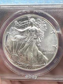 2017 American Silver Eagle Coin MINT ERROR STRUCK THROUGH GREASE ANACS