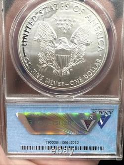 2017 American Silver Eagle Coin MINT ERROR STRUCK THROUGH GREASE ANACS