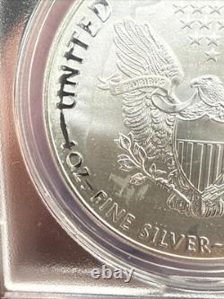 2017 American Silver Eagle Coin MINT ERROR STRUCK THROUGH GREASE ANACS