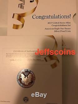 2017 S Proof Congratulations Set American Eagle Silver US Mint 1 Ounce
