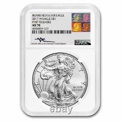 2017-W Burnished Silver Eagle MS-70 NGC (Early Releases)