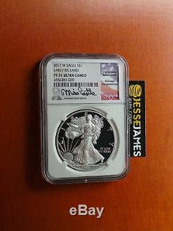 2017 W Proof Silver Eagle Ngc Pf70 Ultra Cameo Early Releases Mike Castle Pop216