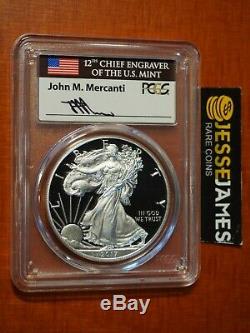 2017 W Proof Silver Eagle Pcgs Pr70 Dcam Flag Mercanti First Day Of Issue Fdi