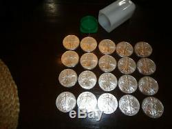 2018 Roll of 20 Silver American Eagle 1oz American Silver Eagles $1 Coins