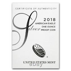 2018-S 1 oz Proof American Silver Eagle (withBox & COA)