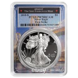 2018-S Proof $1 American Silver Eagle PCGS PR70DCAM First Strike San Francisco F
