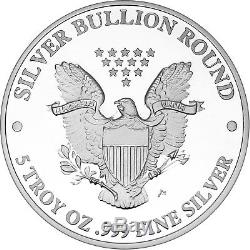 2018 Silver American Eagle Medallion by SilverTowne- 5oz. 999 Silver (2pc)