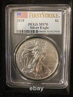 2018-W 1oz Silver American Eagle Dollar PCGS PR 70 DCAM First Strike