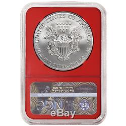 2019 $1 American Silver Eagle 3 pc. Set NGC MS70 FDI First Label Red White Blue
