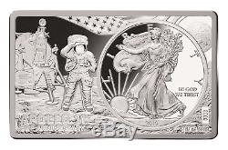 2019 3 oz 50th Anniversary APOLLO 11 American Eagle Silver Coin Bar Set Box COA