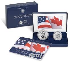 2019 Pride of Two Nations Limited Edition 2-Coin Set Silver Eagle & Maple Leaf