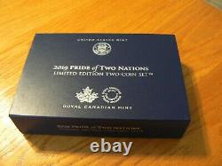 2019 Pride of Two Nations Limited Edition 2 Silver Coin Set US / Canada