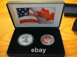 2019 Pride of Two Nations Limited Edition 2 Silver Coin Set US / Canada