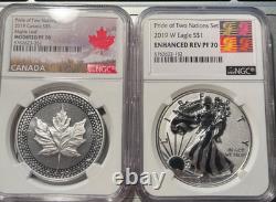 2019 Pride of Two Nations NGC PF70 American Eagle and Maple Leaf