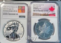2019 Pride of Two Nations NGC PF70 American Eagle and Maple Leaf
