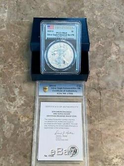 2019 S $1 Enhanced Reverse Proof Silver Eagle and COA PCGS PR69 First Strike