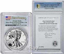2019-S $1 Silver Eagle Enhanced Reverse Proof PR70 FS First Strike PCGS with COA