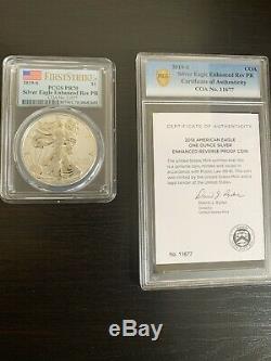 2019-S $1 Silver Eagle Enhanced Reverse Proof PR70 First Strike PCGS withCOA 19XE