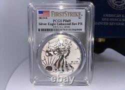 2019-S American Eagle 1 Oz. Silver Enhanced Reverse Proof Coin 19XE PCGS PR69