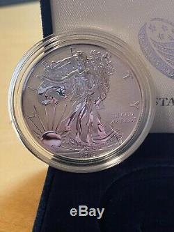 2019 S American Eagle One Ounce Silver Enhanced Reverse Proof Coin 19xe Coa 9g