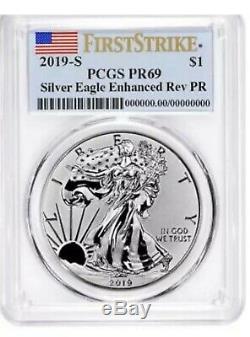 2019 S American Eagle One Ounce Silver Enhanced Reverse Proof Coin Pcgs Pr 69