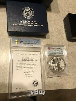 2019-S American Eagle One Ounce Silver Enhanced Reverse Proof PCGS FS PR69 withCOA