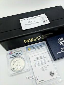 2019 S American Eagle Silver Enhanced Reverse Proof Coin PCGS COA 01883 19XE FS