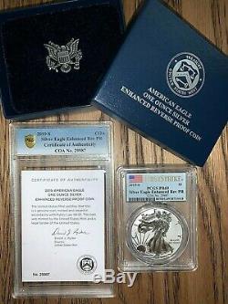 2019-S American Eagle Silver Enhanced Reverse Proof IN HAND FIRST STRIKE with COA