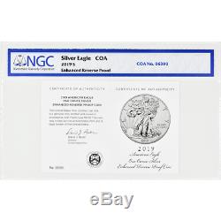 2019-S Enhanced Reverse Proof $1 American Silver Eagle / COA # NGC PF70 FDI Firs