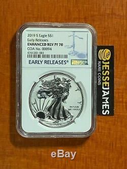 2019 S Enhanced Reverse Proof Silver Eagle Ngc Pf70 David Ryder Signed #00094