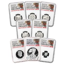 2019-S Limited Edition Silver Proof Set 8pc. NGC PF70 FDI Trolley Label