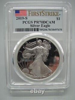 2019-S Proof American Silver Eagle PCGS PR 70 Deep Cameo First Strike