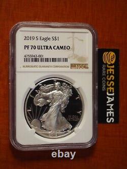 2019 S Proof Silver Eagle Ngc Pf70 Ultra Cameo Classic Brown Label