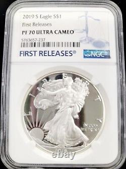 2019 S Silver, 1oz, Eagle, Standing Liberty, S$1, PF 70 Ultra Cameo, First Releas