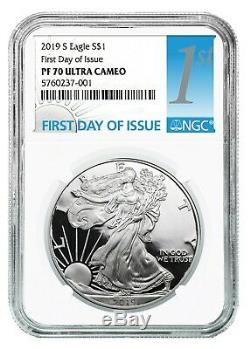 2019 S Silver Eagle Proof NGC PF70 UC First Day Issue Label PRESALE