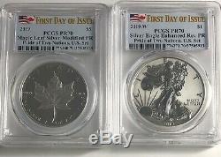 2019 W $1 & $5 Silver Pcgs Pr70 First Day Issue Pride Two Nations 2 Coin Set Fdi